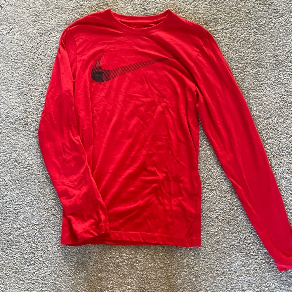 Red Nike shirt